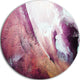 White And Purple Texture, Abstract Round Metal Wall Art, 11"