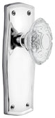 Prairie Plate Single Dummy Crystal Victorian Knob, Bright Chrome, PRACVI