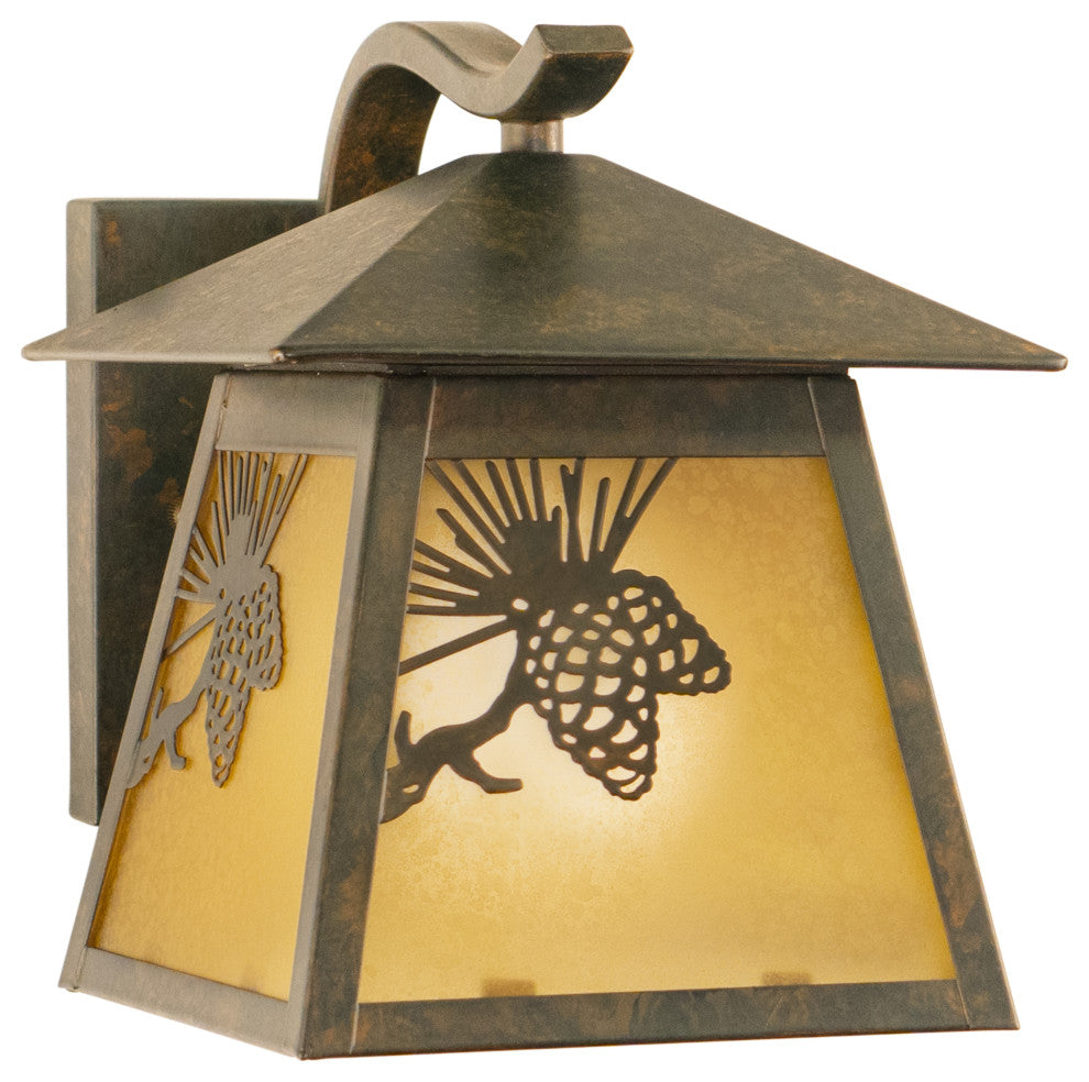 Whitebark 7" Outdoor Wall Light Olde World Patina