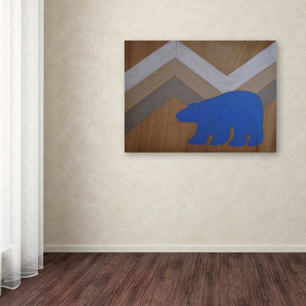 'Blue Polar Bear' Canvas Art by Nicole Dietz