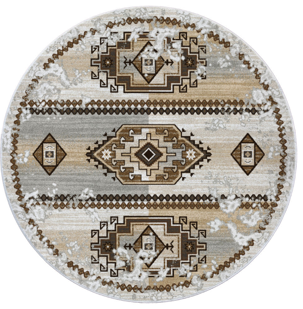 Adobe Rio Oka, Beige, 8' Round