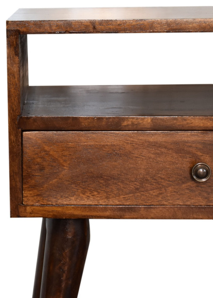 Modern Chestnut Solid Wood Nightstand