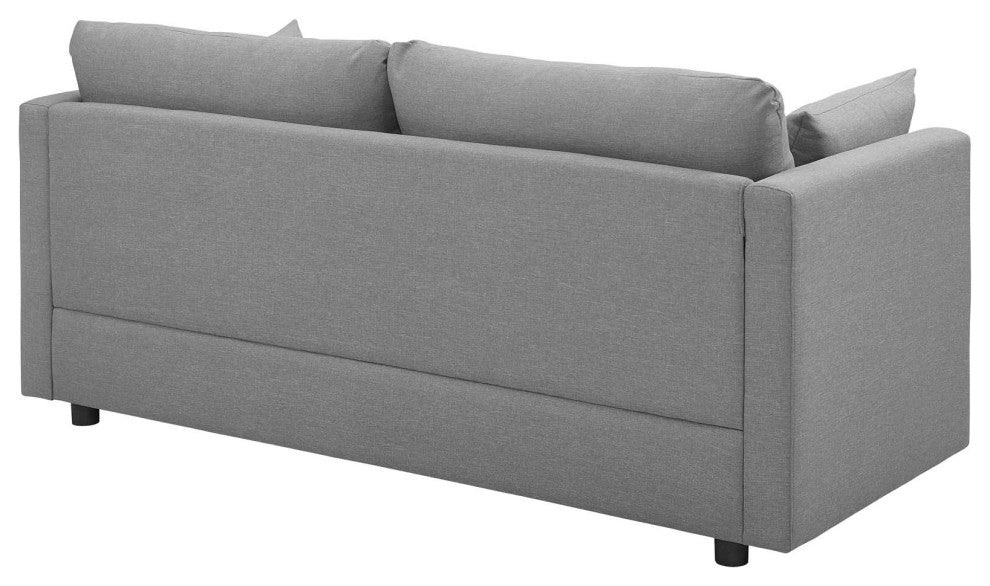 Activate 3 Piece Upholstered Fabric Set Light Gray