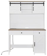 Gewnee 47" Farmhouse Executive Desk with Drawers
