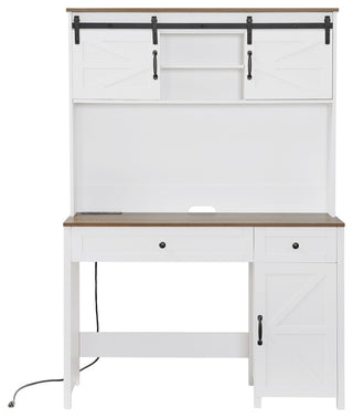 Gewnee 47" Farmhouse Executive Desk with Drawers