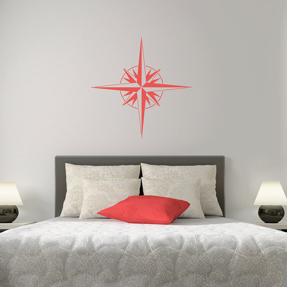 Explorer''s Compass Wall Art Stencil, Trendy Easy DIY Wall Decor, Small