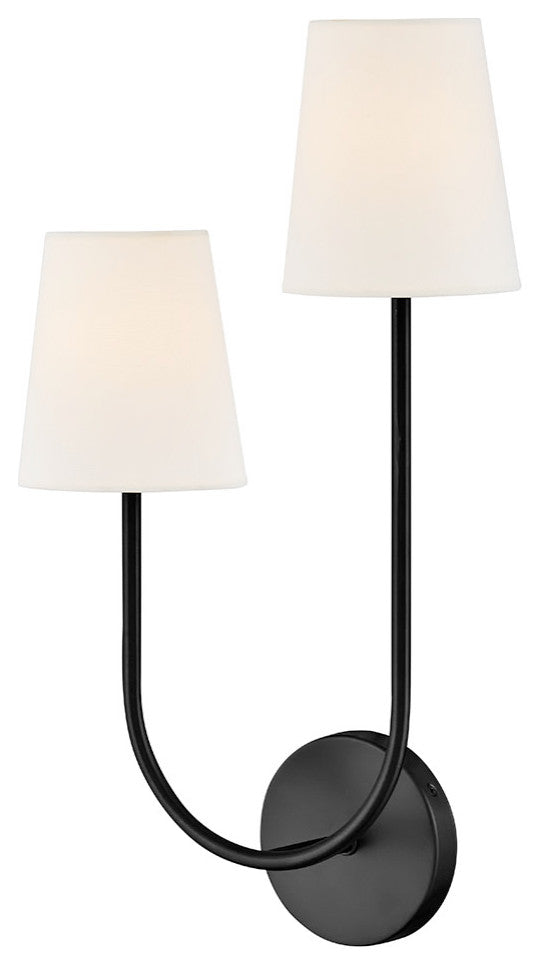 Lark Cora Large Two Light Sconce, Black