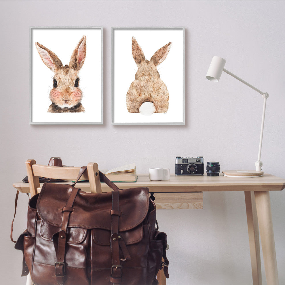 Cute Bunny with Cotton Tail Back Blushing Rabbit,16 x 20