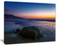 "Dark Tropical Seashore in Evening" Seascape Art Canvas, 20"x12"