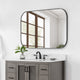 Trielle Rectangular Framed Bathroom Wall Mirror, Gunmetal, 48"