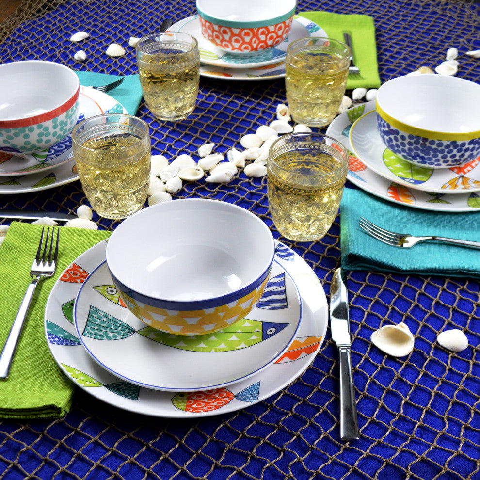 FreshCatch 12-Piece Dinnerware Set, Service for 4