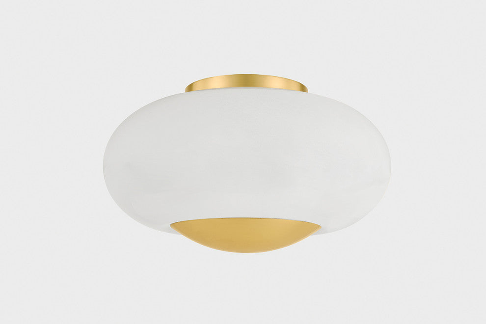 Mitzi Lottie Flush Mount Aged Brass