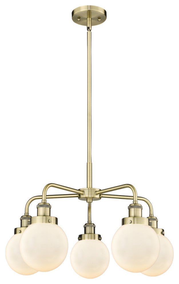 Innovations Beacon 5 24" Chandelier Antique Brass