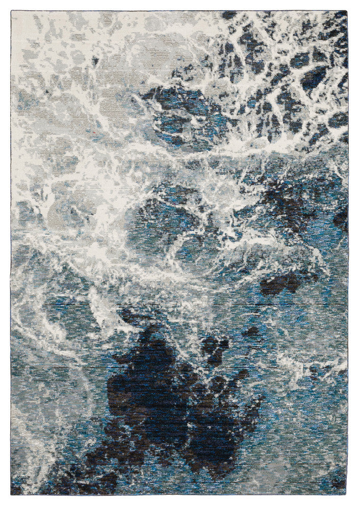 Elements Oceanic Abstract Blue/ Gray Area Rug, 8'6"x11'7"