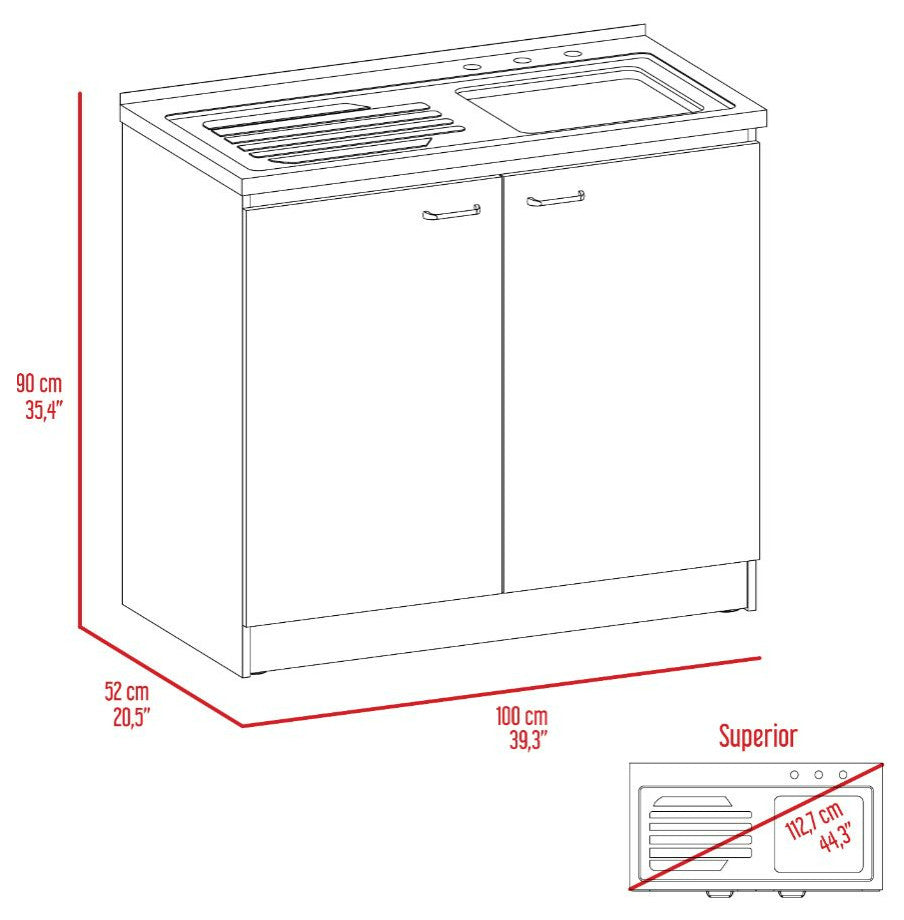 Utility Sink Vernal, Kitchen, Smoky Oak / Light Gray
