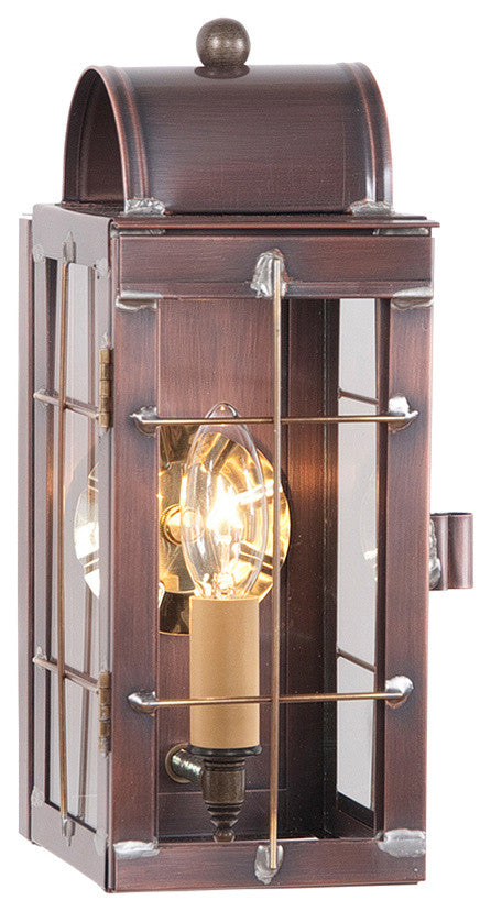 Cape Cod Wall Lantern, Antiqued Solid Copper