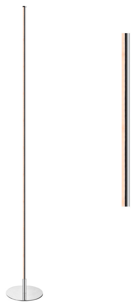 Iris 59.5" LED Integrated Floor Lamp, Chrome