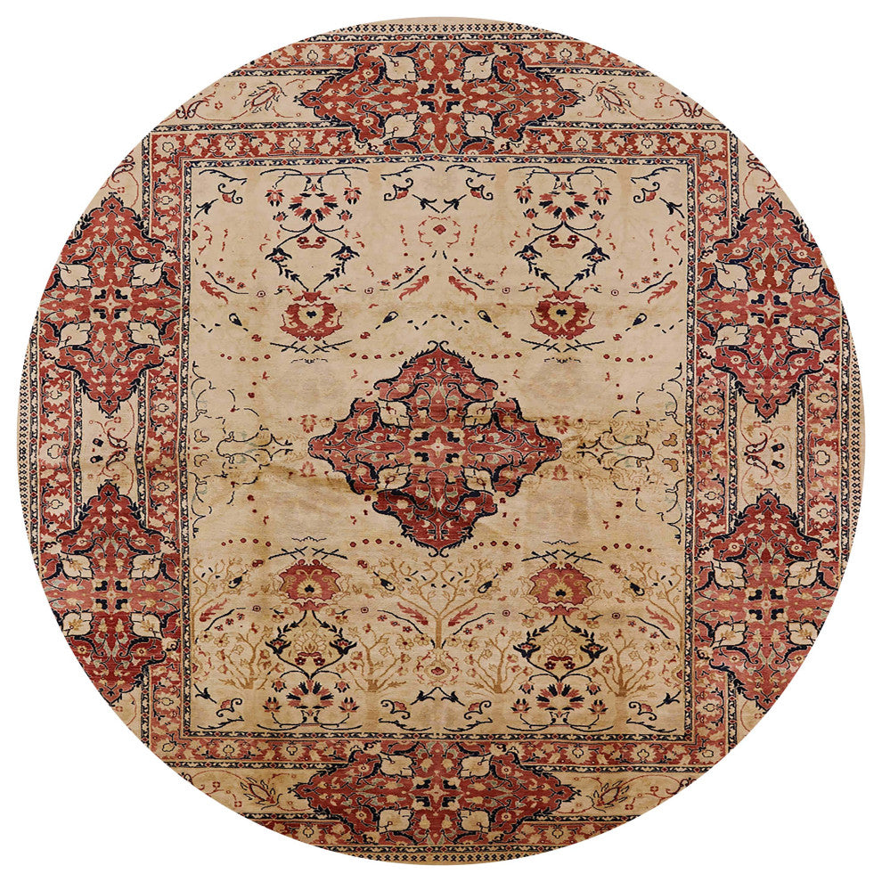 Ahgly Company Indoor Round Mid-Century Modern Area Rugs, 7' Round