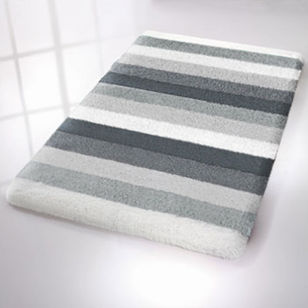 Light Gray Non Slip Bath Rugs, Bilbao, Extra Large 1