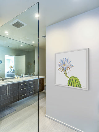 "Easter Lily Cactus" Framed Painting Print, 12"x12"