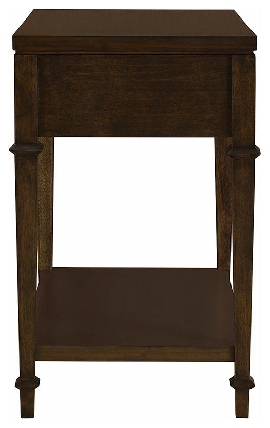 Martha Stewart Kenna Bed, Console Table, Nightstand, Dark Coffee, Nightstand
