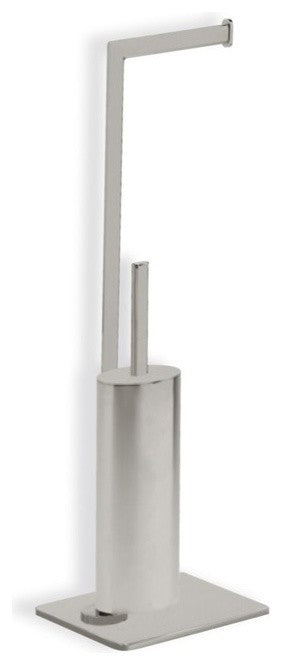 Free Standing 2-Function Bathroom Butler, Satin Nickel
