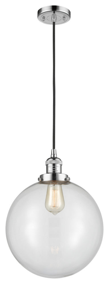Beacon Mini Pendant, Polished Chrome, Clear