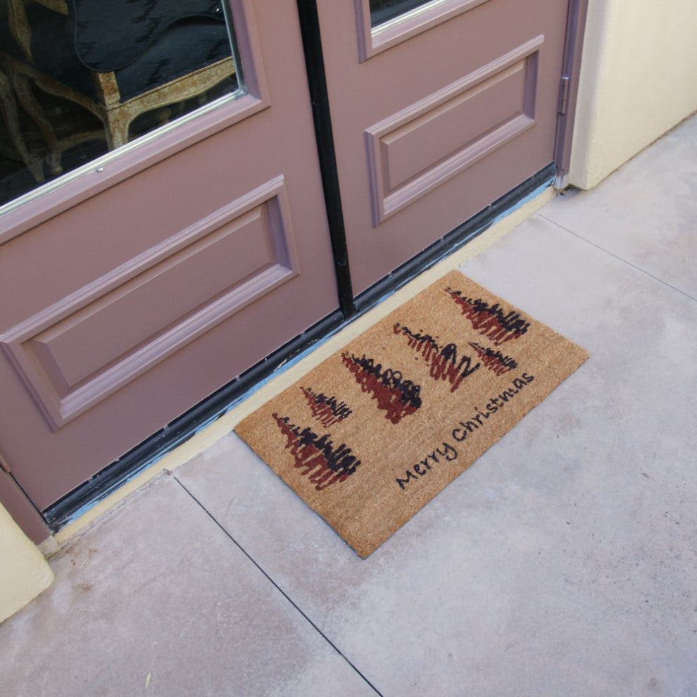 Rubber-Cal "Scottish Fraser Fir Forest" Christmas Doormat 15mm X 18" X 30"
