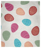 60 x 80 in Egg Hunt Easter Throw Blanket, Whisper White