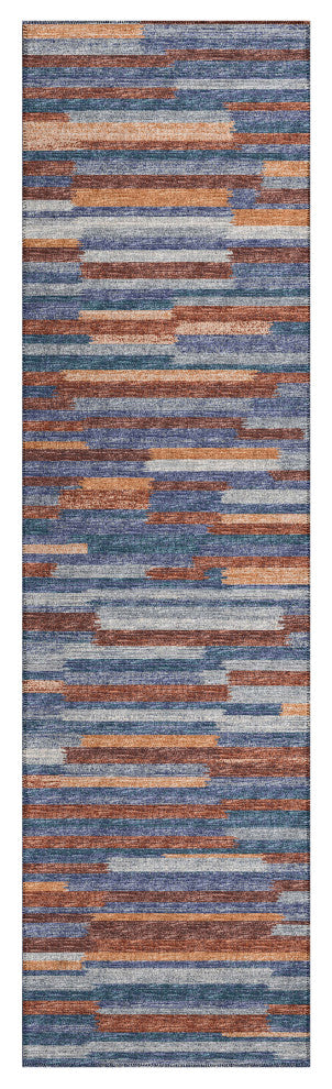 Indoor/Outdoor Sedona SN8 Denim Machine Washable 2'3" x 7'6" Runner Rug