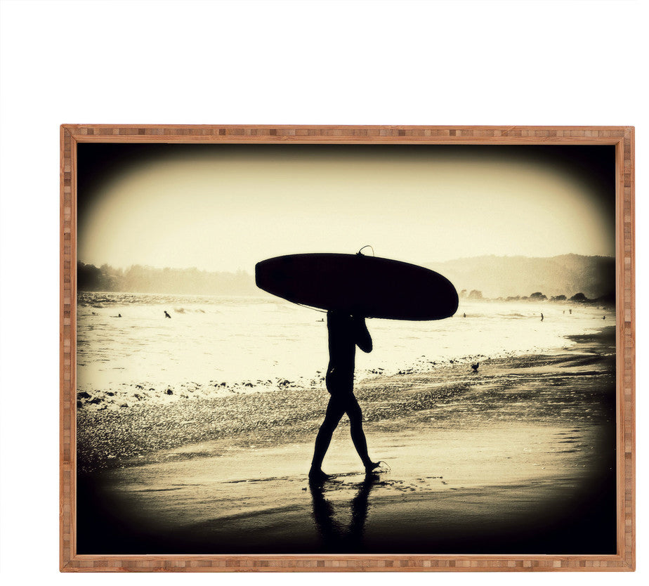 Deny Designs Shannon Clark Surfers Silhouette Rectangular Tray, Large