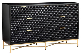 Home Square 2 Piece Furniture Set with Dresser and Small Chest in Black