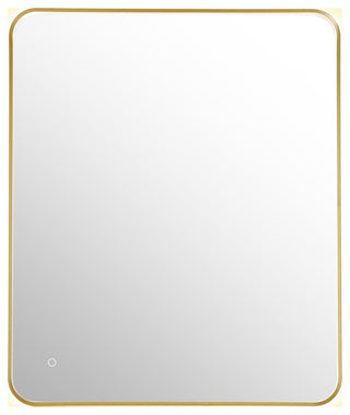 Dazzle Rectangular Bathroom/Vanity LED Lighted Wall Mirror, Brushed Gold, 36"