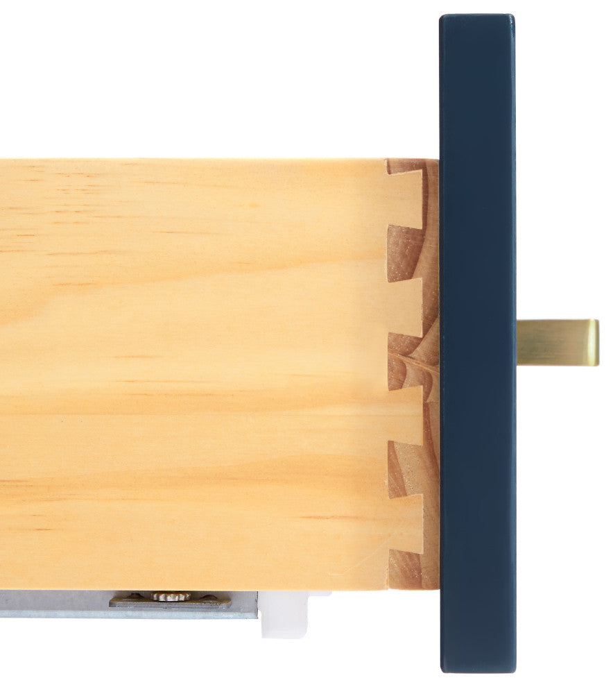 ARIEL Cambridge 43" Left Offset Oval Sink Midnight Blue Vanity Quartz Top