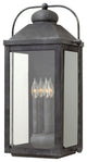Hinkley Anchorage Large Wall Mount Lantern, Aged Zinc