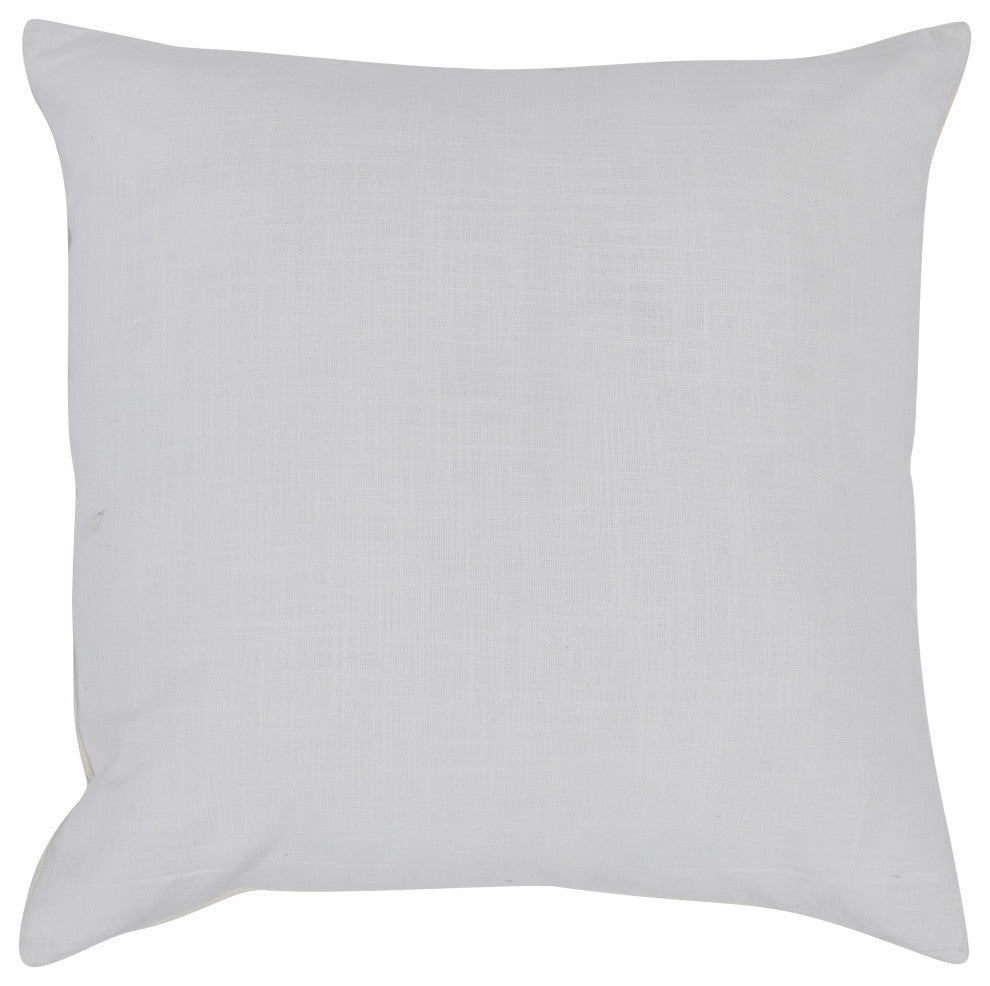 Steam 26" Throw Pillow, Natural by Kosas Home, Blue, Ivory