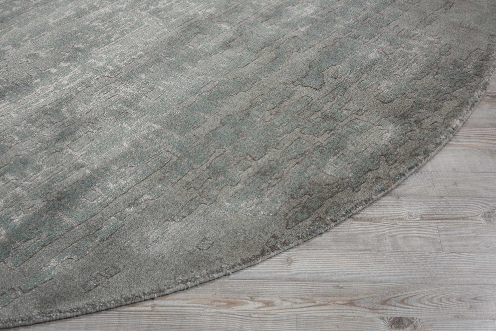 Nourison Twilight 8' x Round Seafoam Modern Indoor Area Rug