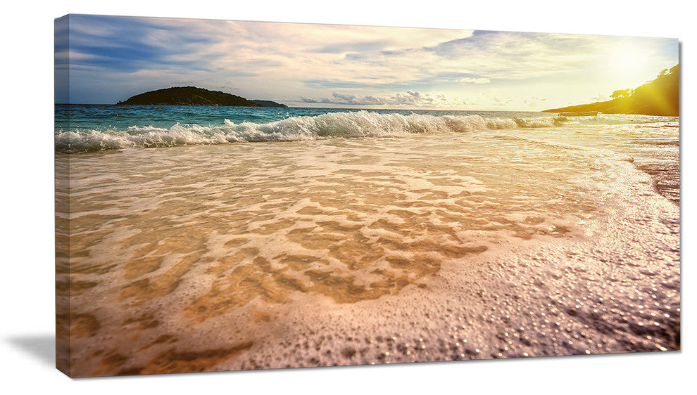 "Vintage Style Beach At Similan Park" Seascape Wall Art, 40"x20"