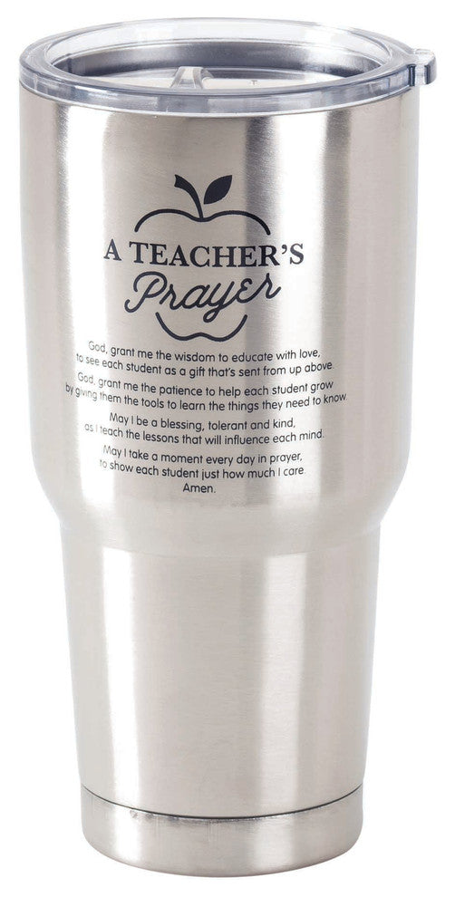 Stainless Steel Cold Or Hot Cup Tumbler A Teachers Prayer Stainless Steel  30 Oz