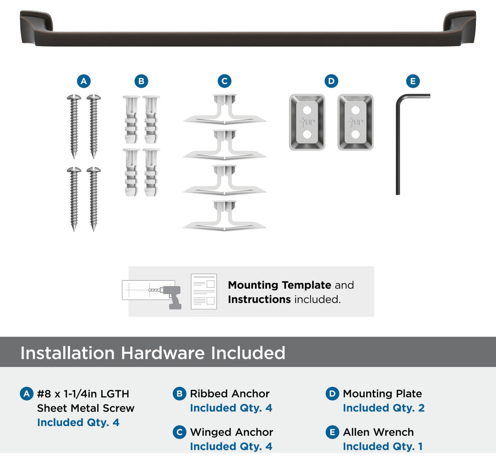 Amerock Revitalize Traditional Towel Bar, Oil Rubbed Bronze, 24" Center-to-Cente