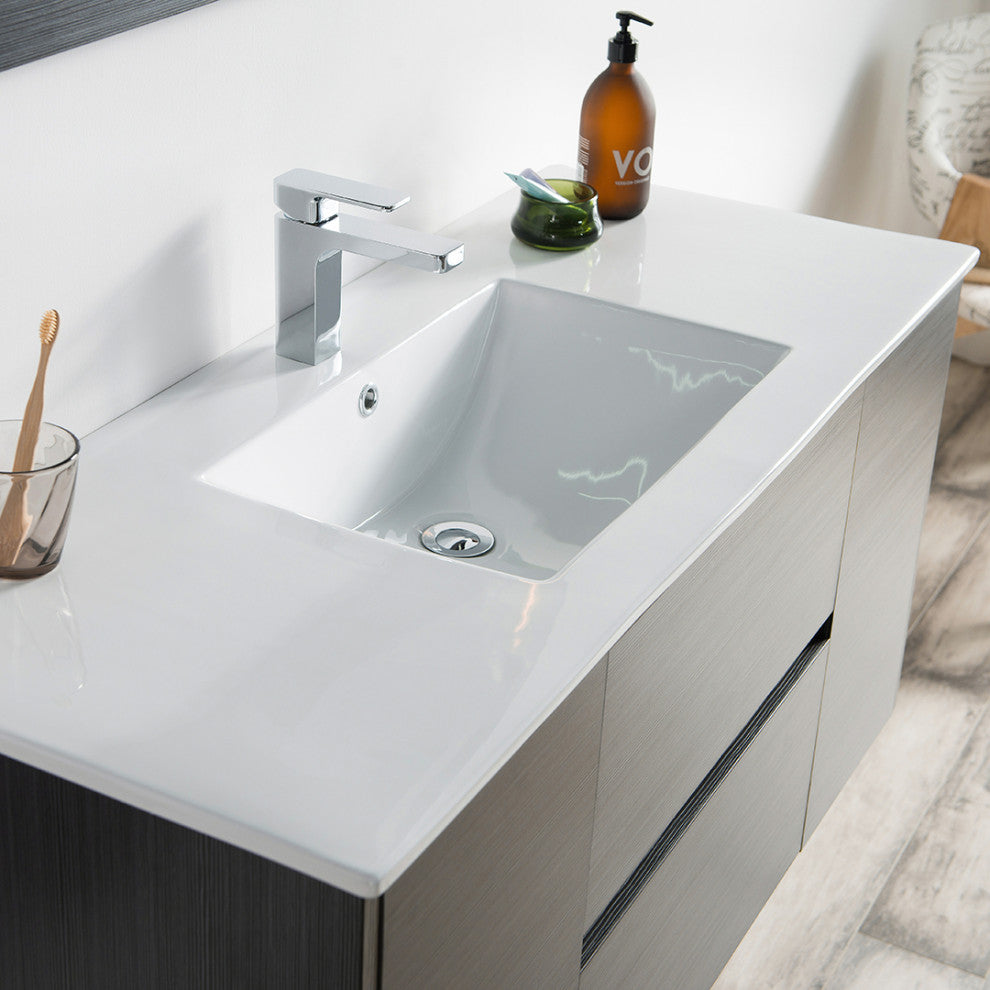 Blossom Valencia 48" Vanity Set, Silver Gray, No Mirror, Single