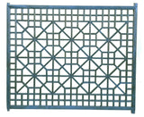 Vintage Rustic Gray Blue Grid Geometric Wood Wall Panel Hws4554
