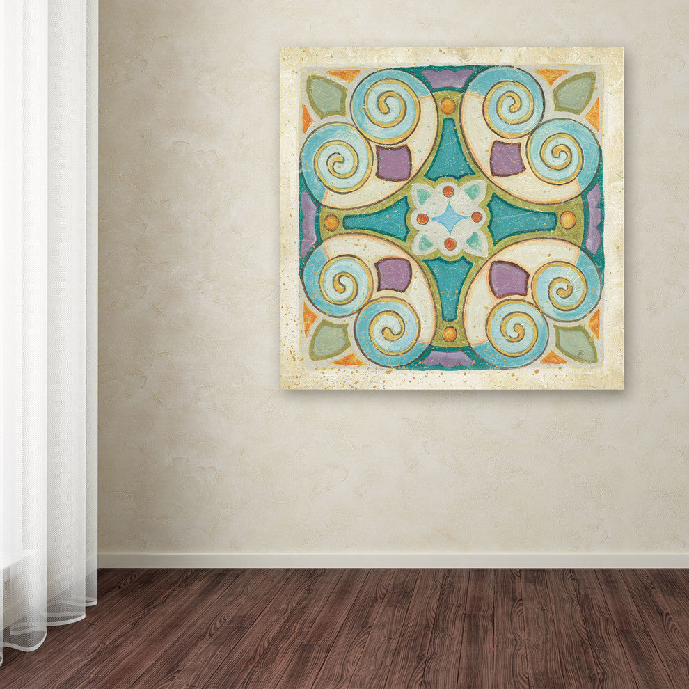 'Birds Garden Tile I' Canvas Art by Daphne Brissonnet