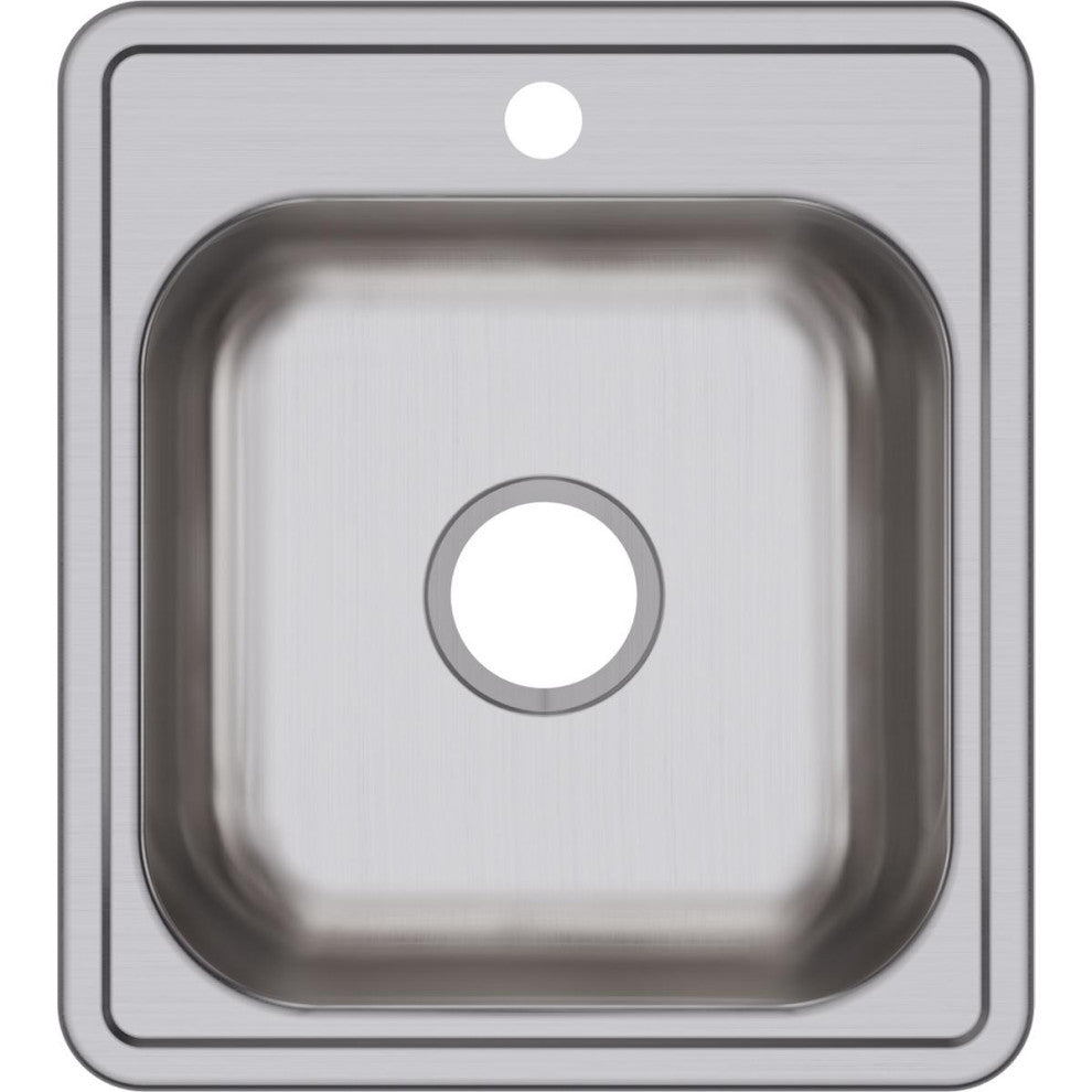 D117191 Dayton Stainless Steel 17" x 19" Drop-in Bar Sink, 1 Hole