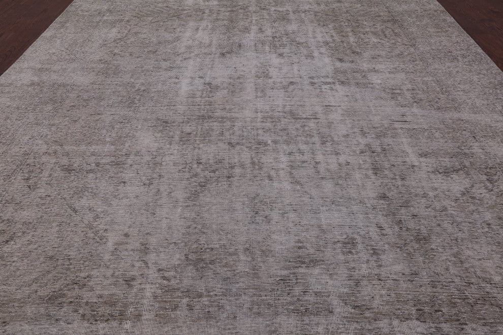 9' 4" X 12' 7" Persian Vintage White Wash Hand Knotted Rug Q4674