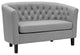 Light Gray Prospect Upholstered Fabric Loveseat