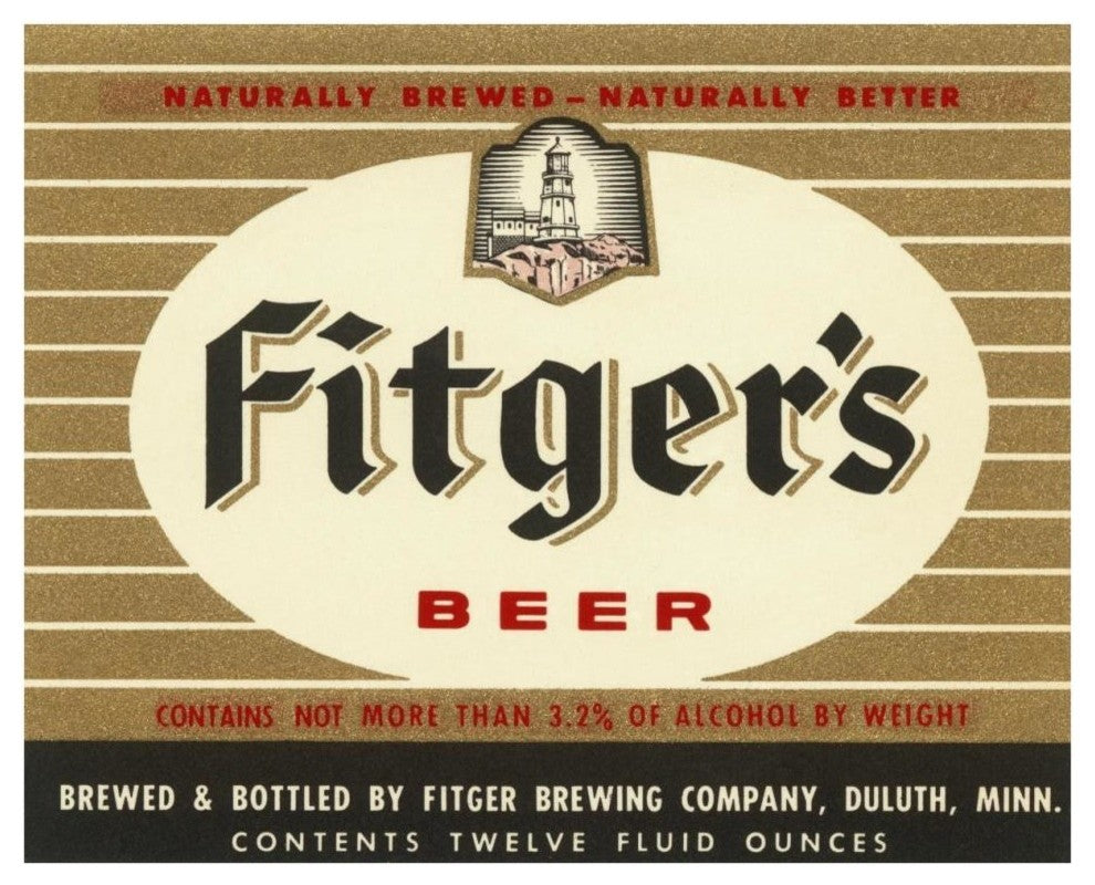 "Fitger's Beer" Digital Paper Print by Vintage Booze Labels, 38"x31"