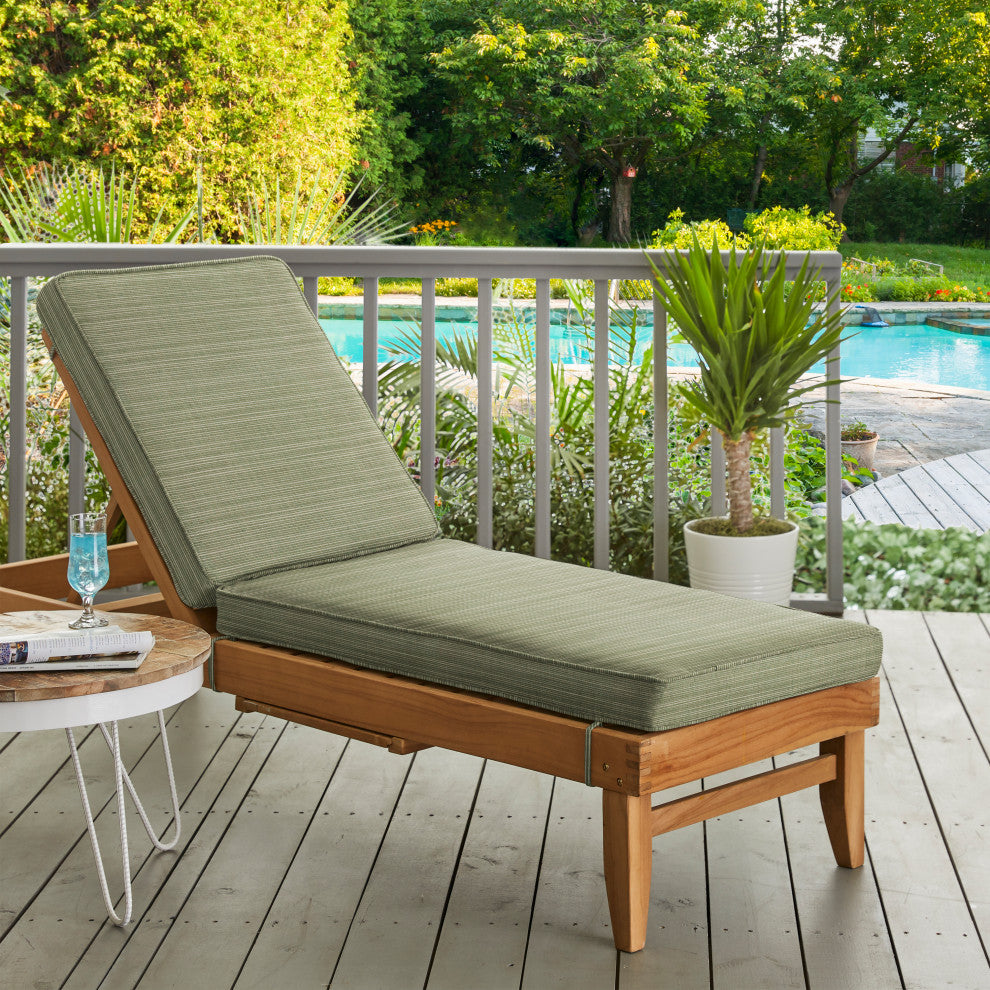 Mozaic Home Dupione Laurel Outdoor/Indoor Chaise Lounge Cushion 73x24x3"