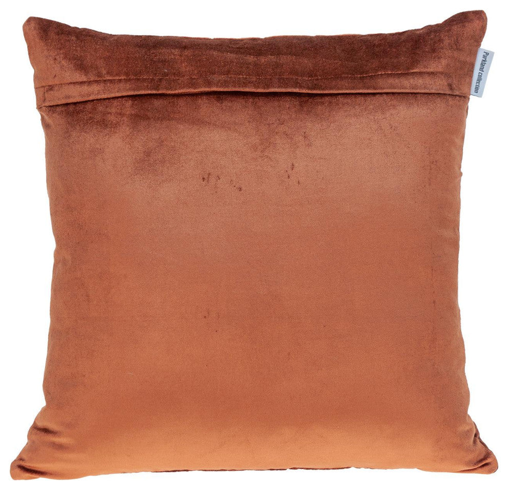 Parkland Collection Bazyli Burnt Orange Throw Pillow, Square