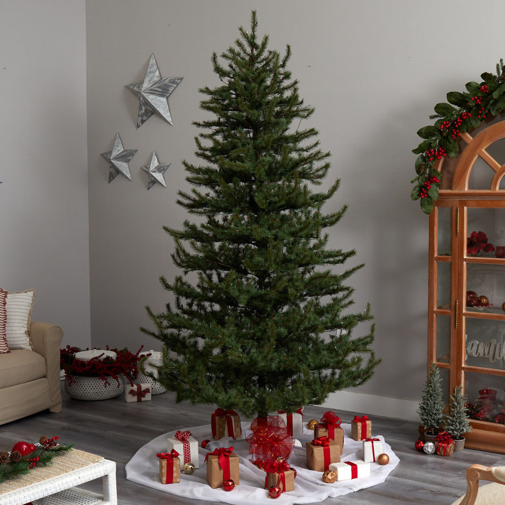 T3352 9 Vancouver Mountain Pine Artificial Christmas Tree With 750 Clear Lights